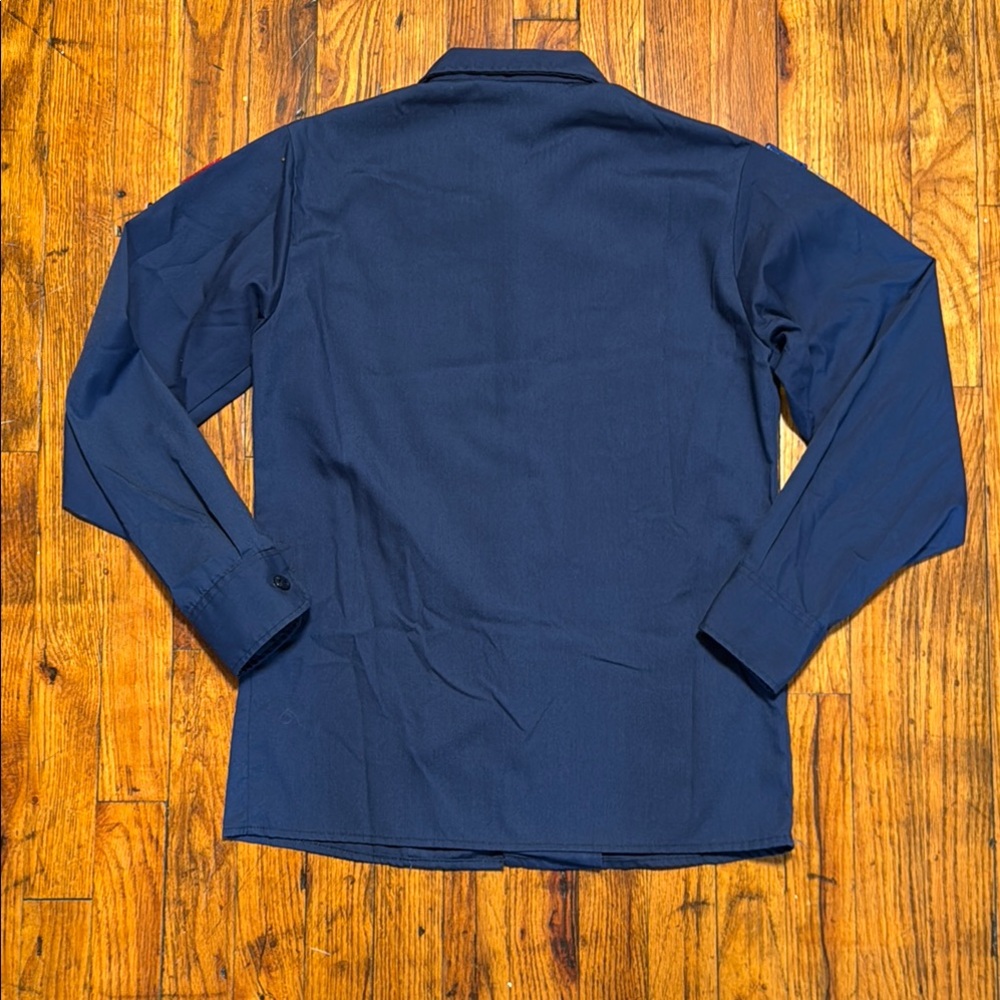 BOY SCOUTS of AMERICA Navy Blue Uniform Dress‎ Shirt 'Unhandy' Demerit Badge Y/L - Picture 11 of 12